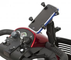 Cell Phone Holder mounted to Scooter